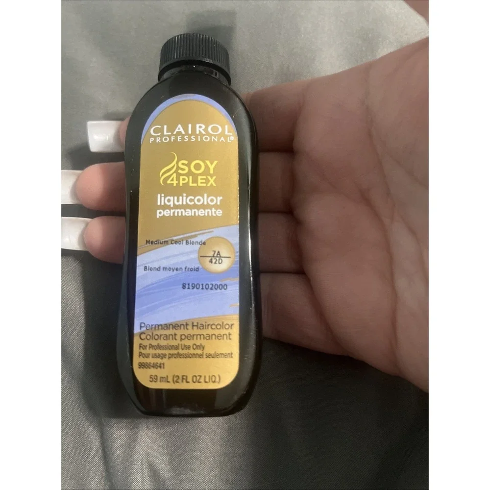 CLAIROL SOY 4 PLEX LIQUICOLOR 7A/42D‎ Permanent Liquid Hair Color ~ 2 fl oz